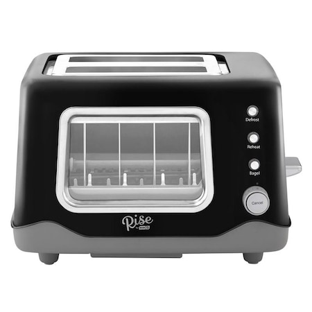 Rise By Dash Rise by Dash Metal Black 2 slot Toaster 7.9 in. H X 12.2 in. W X 9.5 in. D RCVT200GBBK02